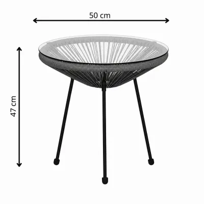 Záhradný stôl 50 cm, šedý SPRINGOS LOA GF0091
