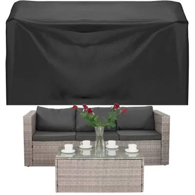Kryt na záhradný nábytok 250x200x80 cm, čierny SPRINGOS EXTERIO