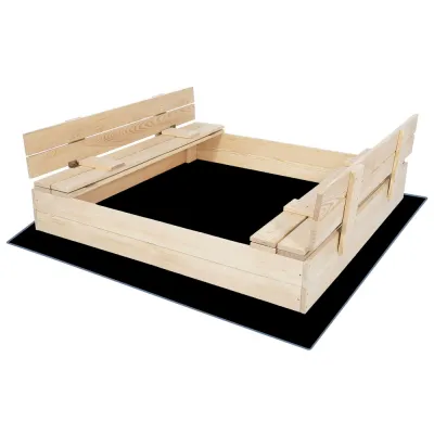 Detské pieskovisko 120x120 cm DECHLAND Smart 120N s krytom a podložkou