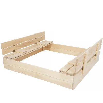Detské pieskovisko 120x120 cm DECHLAND Smart 120N s krytom a podložkou