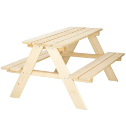 Detský piknikový stôl s lavicami 90 cm DECHLAND Mini Picnic