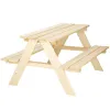 Detský piknikový stôl s lavicami 90 cm DECHLAND Mini Picnic
