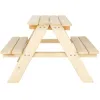 Detský piknikový stôl s lavicami 90 cm DECHLAND Mini Picnic