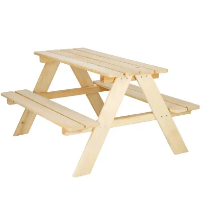 Detský piknikový stôl s lavicami 90 cm DECHLAND Mini Picnic