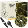 LED svetelná reťaz - 25,5m, 300LED, IP44, teplá biela