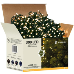 LED svetelná reťaz - 25,5m, 300LED, IP44, teplá biela