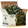 LED svetelná reťaz - 25,5m, 300LED, IP44, teplá biela