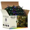 LED svetelná reťaz - 25,5m, 300LED, IP44, multicolor