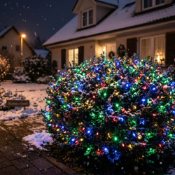 LED svetelná reťaz - 25,5m, 300LED, IP44, multicolor
