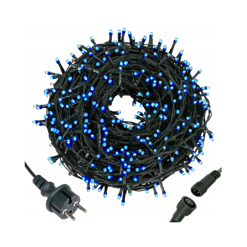 LED svetelná reťaz - 25,5m, 300LED, IP44, modrá