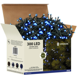 LED svetelná reťaz - 25,5m, 300LED, IP44, modrá