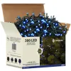 LED svetelná reťaz - 25,5m, 300LED, IP44, modrá