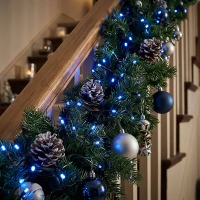 LED svetelná reťaz - 25,5m, 300LED, IP44, modrá