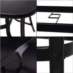 Záhradný stôl 150x90 cm SPRINGOS TOSCANA GF1038 čierny