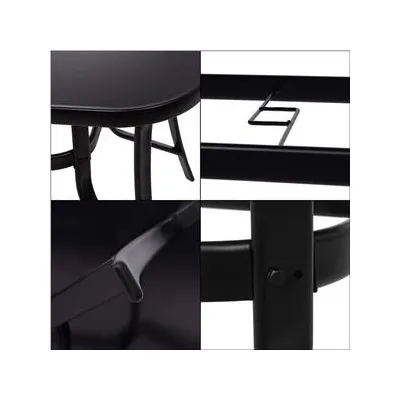 Záhradný stôl 150x90 cm SPRINGOS TOSCANA GF1038 čierny