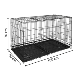 Klietka pre psa 100x60x70 cm, kovová SPRINGOS PA1016