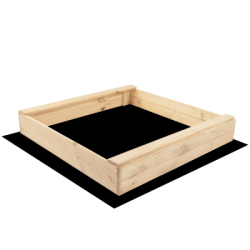 Drevené pieskovisko 98x94 cm s lavičkami DECHLAND Basic 98A prírodné
