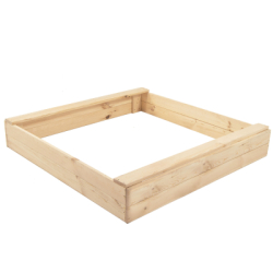 Drevené pieskovisko 98x94 cm s lavičkami DECHLAND Basic 98A prírodné