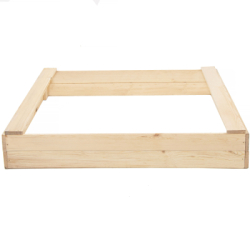 Drevené pieskovisko 98x94 cm s lavičkami DECHLAND Basic 98A prírodné