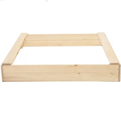 Drevené pieskovisko 98x94 cm s lavičkami DECHLAND Basic 98A prírodné
