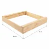 Drevené pieskovisko 98x94 cm s lavičkami DECHLAND Basic 98A prírodné