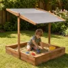 Detské pieskovisko so strieškou 120x120 cm DECHLAND Smart Sun 120DI hnedé