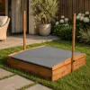 Detské pieskovisko so strieškou 120x120 cm DECHLAND Smart Sun 120DI hnedé