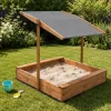 Detské pieskovisko so strieškou 120x120 cm DECHLAND Smart Sun 120DI hnedé