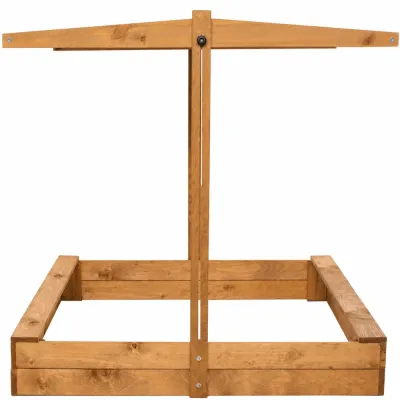 Detské pieskovisko so strieškou 120x120 cm DECHLAND Smart Sun 120DI hnedé