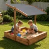 Detské pieskovisko so strieškou 120x120 cm DECHLAND Smart Sun 120DI hnedé
