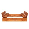 Detské pieskovisko s krytom 120x120 cm DECHLAND Smart 120SET hnedé
