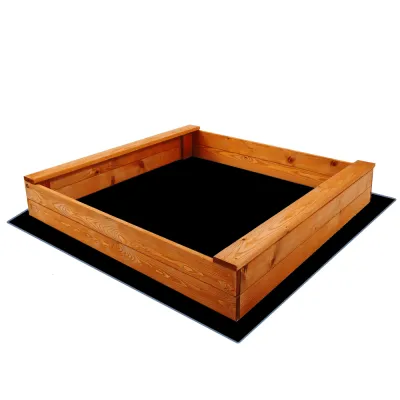 Detské pieskovisko s lavičkami 120x120 cm DECHLAND Basic 120I hnedé