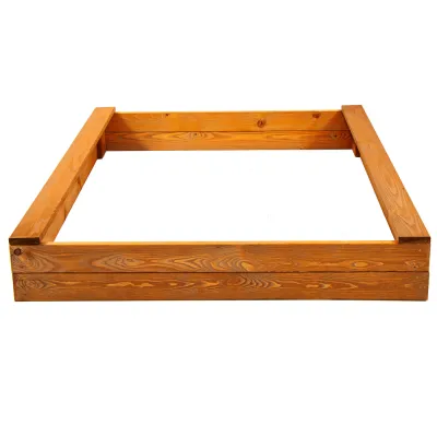 Detské pieskovisko s lavičkami 120x120 cm DECHLAND Basic 120I hnedé