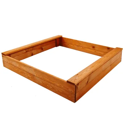 Detské pieskovisko s lavičkami 120x120 cm DECHLAND Basic 120I hnedé