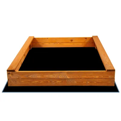 Detské pieskovisko s lavičkami 120x120 cm DECHLAND Basic 120I hnedé