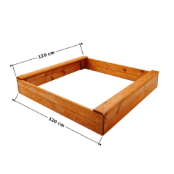 Detské pieskovisko s lavičkami 120x120 cm DECHLAND Basic 120I hnedé