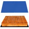 Detské pieskovisko s krytom 150x150 cm DECHLAND Smart 150SET hnedé