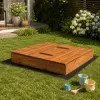 Detské pieskovisko s krytom 150x150 cm DECHLAND Smart 150SET hnedé