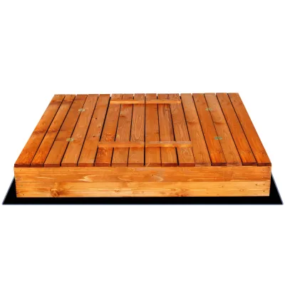 Detské pieskovisko s krytom 150x150 cm DECHLAND Smart 150SET hnedé