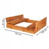 Detské pieskovisko s krytom 150x150 cm DECHLAND Smart 150SET hnedé