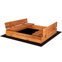 Detské pieskovisko s krytom 180x180 cm DECHLAND Smart 180ZI hnedé