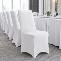 Banketový poťah na stoličku SPRINGOS HA0207 biely