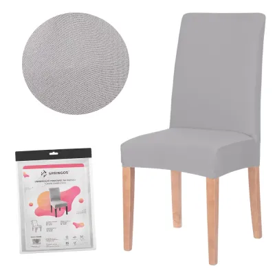 Poťah na stoličku SPRINGOS SPANDEX HA0003 svetlo šedý