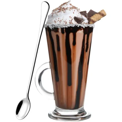 Dlhé lyžičky na latte 19,7 cm 6ks Springos HA7498 strieborné