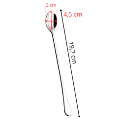 Dlhé lyžičky na latte 19,7 cm 6ks Springos HA7498 strieborné