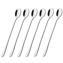 Dlhé lyžičky na latte 19,7 cm 6ks Springos HA7498 strieborné