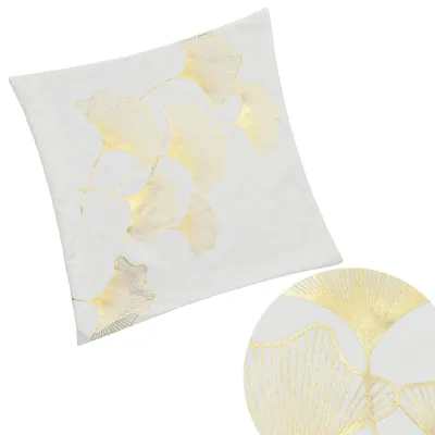 Obliečka na vankúš 40x40 cm SPRINGOS CA1271 bielo-zlatá
