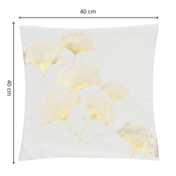 Obliečka na vankúš 40x40 cm SPRINGOS CA1271 bielo-zlatá