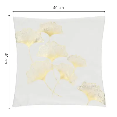 Obliečka na vankúš 40x40 cm SPRINGOS CA1271 bielo-zlatá