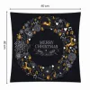 Vianočná obliečka na vankúš 40x40 cm SPRINGOS HA3403 čierny